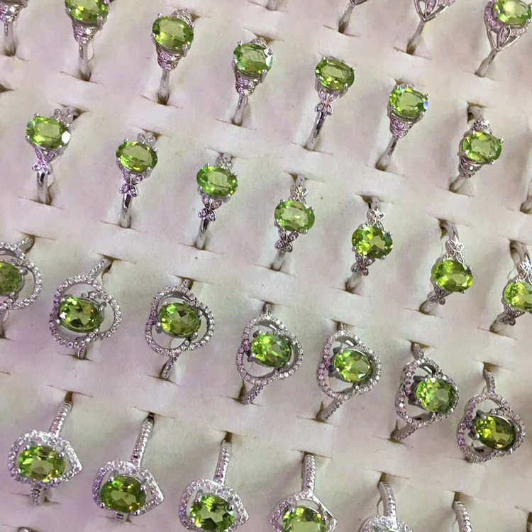 橄欖石戒指 S925銀天然橄欖石6