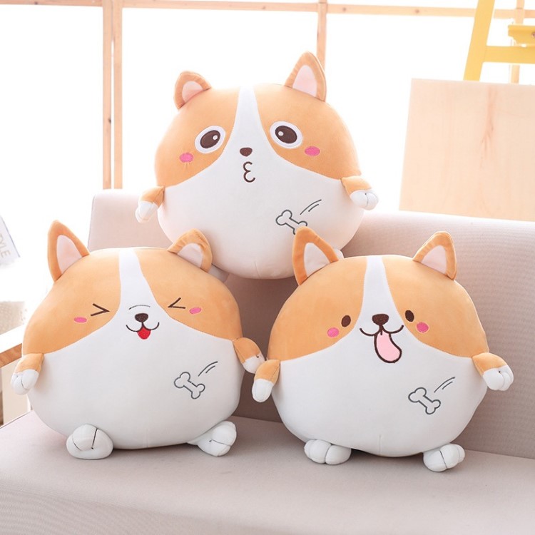 新款可愛羽絨棉柯基狗抱枕手捂冬日暖手辦公室午睡靠枕送女生禮物