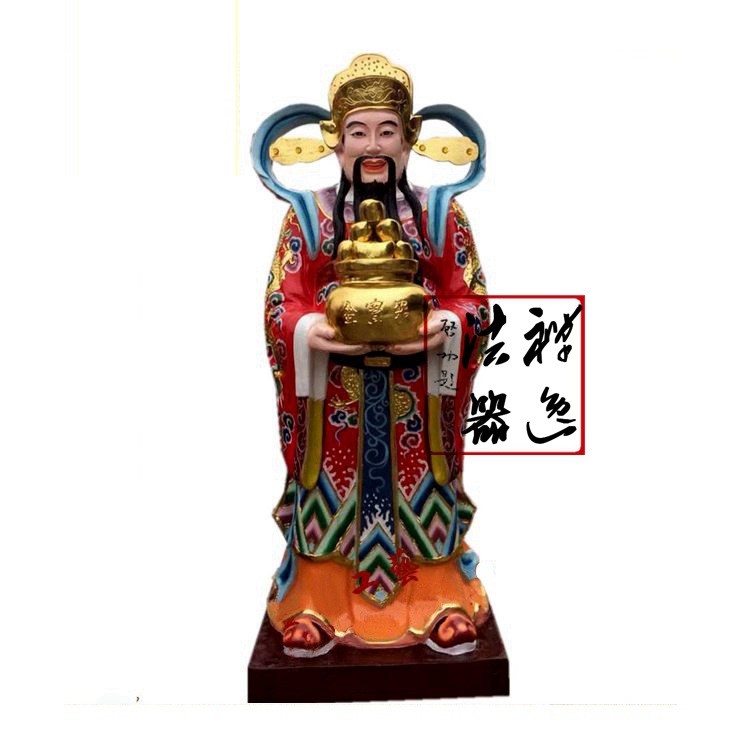 廠家直銷玻璃鋼貼金五路財神爺佛像寺廟財神爺神像定制訂做廠