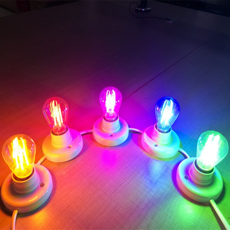 彩色燈泡S14LED燈絲燈泡室內(nèi)光源照明