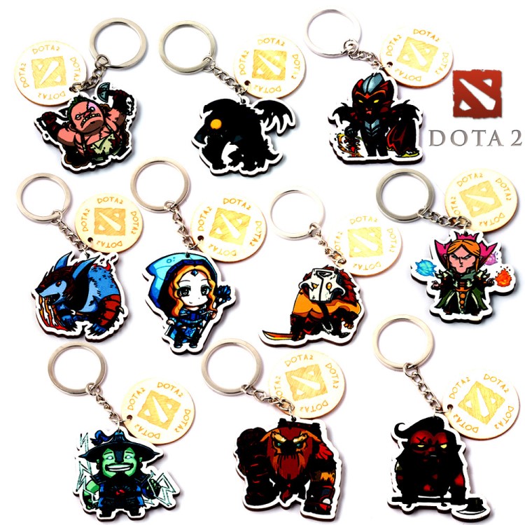 新品 刀塔2鑰匙扣DOTA2木質掛件 游戲配飾 淘寶禮物外貿飾品批發