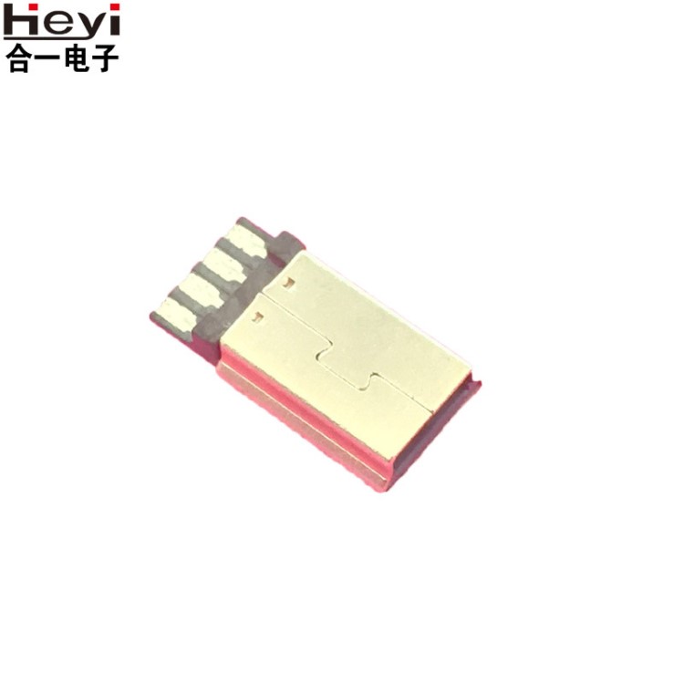 廠(chǎng)家直銷(xiāo)，Mini usb 5pin公頭，迷你usb插頭，usb連接器，單排焊