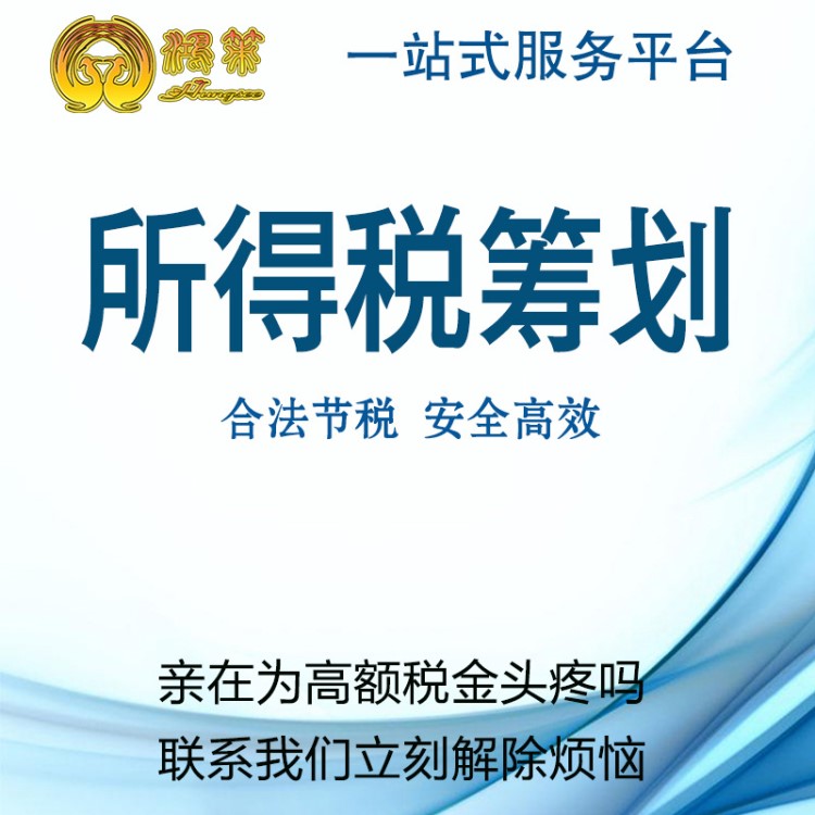 鸿策公司直营财务会计税务咨询服务合法企业所得税收筹划报税