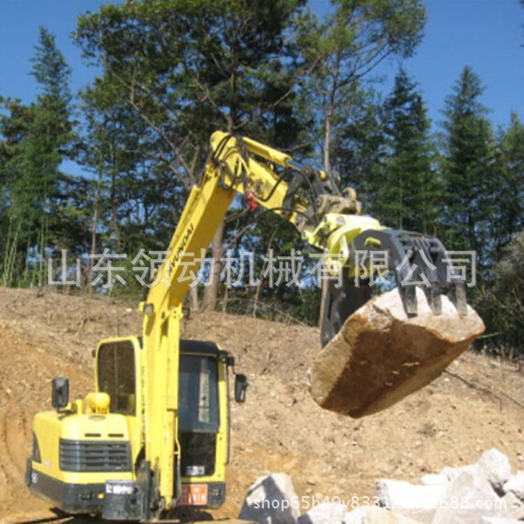 斗山220挖掘機用鏟斗夾抓石器抓鋼器 抓木器 液壓驅動挖掘機專用