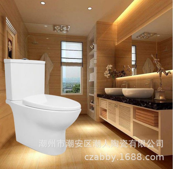 南美虹吸式分体马桶 东南亚组合式坐便器卫生间 two piece toilet