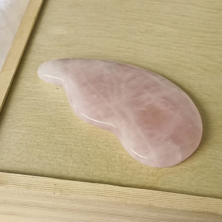 天然粉水晶波浪形刮痧板全身按摩刮痧片