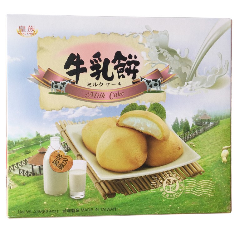 臺(tái)灣特產(chǎn) 休閑零食牛乳餅 240g 香濃餅皮 香濃鮮乳