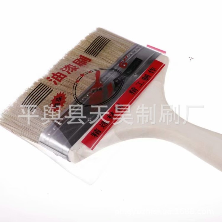 廠家直銷批發油漆刷 4寸8寸精品防水用毛刷 工程用涂料豬毛刷