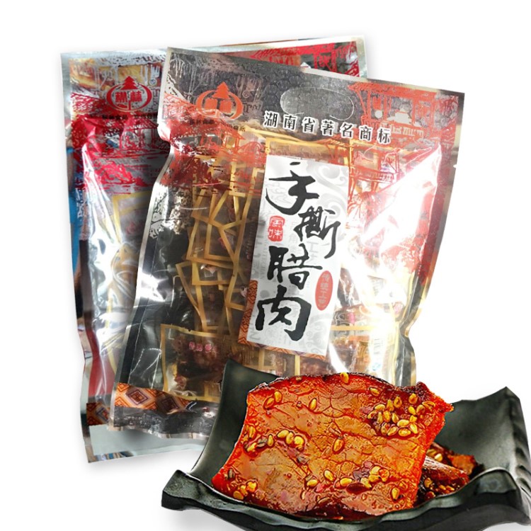 手撕臘肉500g 湖南特產(chǎn)湘西臘肉風(fēng)味五香辣味湘西臘肉脯干熟食