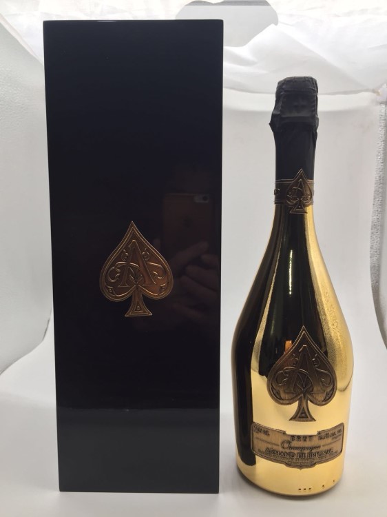 法國香檳 黑桃A香檳 Armand de Brignac 黃金版鋼琴烤漆禮盒