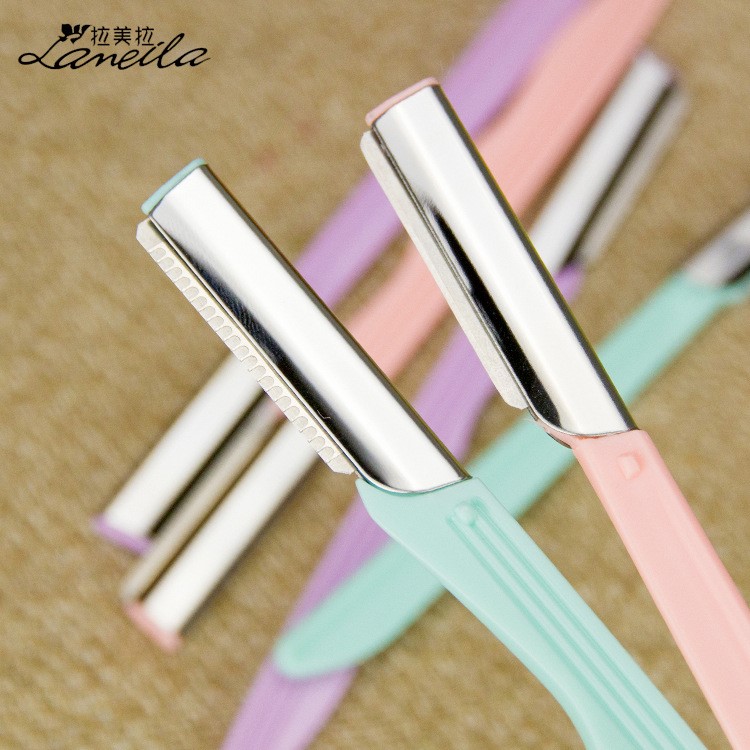 lameila/拉美拉 不銹鋼刮眉刀修眉工具網(wǎng)紋刀片刮毛刀2只裝 A0835