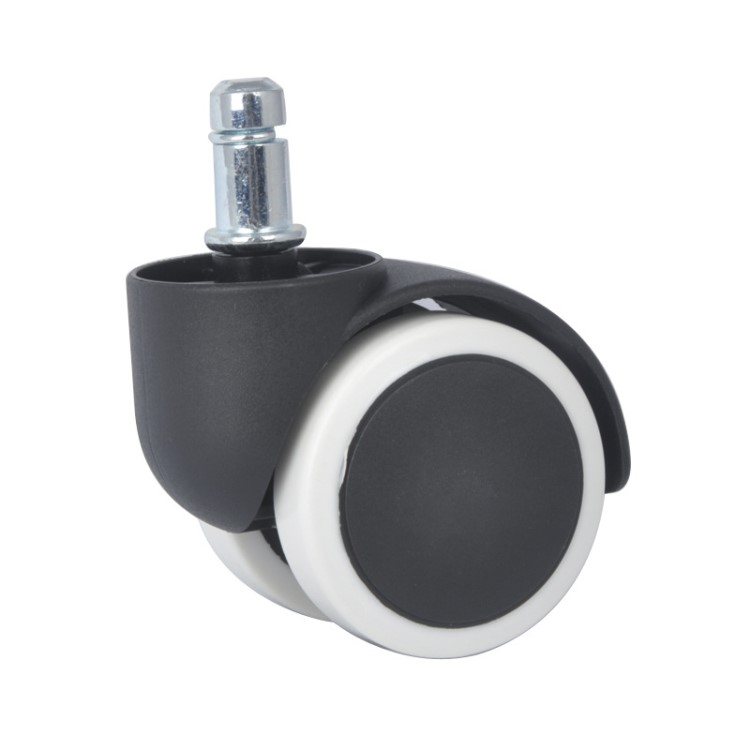 易得力包膠大班椅輪50mm30Kg卡簧插桿萬向尼龍腳輪F37050A-810
