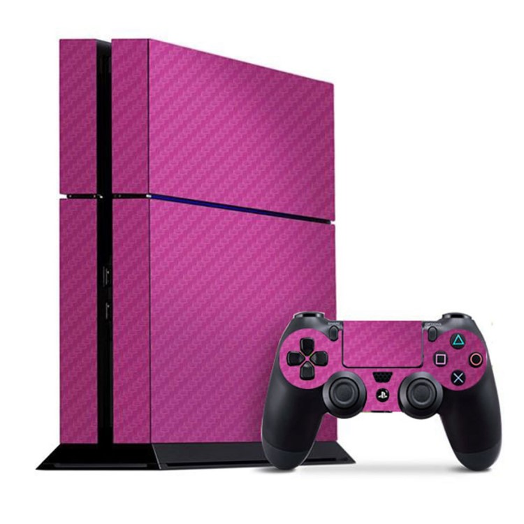 鮮艷 色 碳纖維貼紙 PS4游戲機機身保護貼 跨境電商 中性不侵權