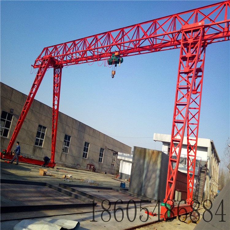 單梁門式起重機【龍門吊】建筑起重機械5T電動單梁移動龍門架A