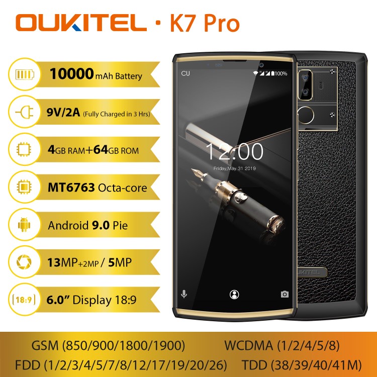 手機(jī)oukitel歐奇K7 PRO智能手機(jī) 4 64待機(jī)10000毫安 6.0寸