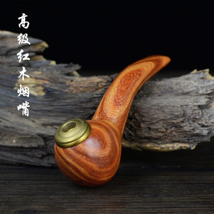 紅木煙嘴批發(fā)虎皮花梨木男士實(shí)木煙具可清洗循環(huán)過(guò)濾煙斗送禮收藏