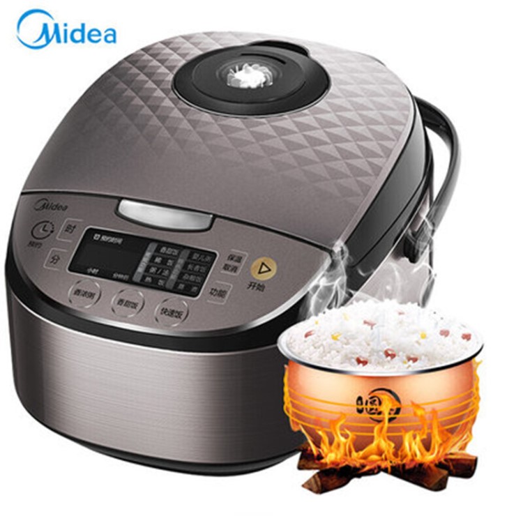 Midea/美的RS4057電飯煲4L升容量家用匠銅圓肚釜渦輪防溢智能預(yù)約