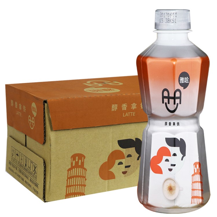 统一雅哈醇香拿铁咖啡饮料280ml*15瓶 整箱