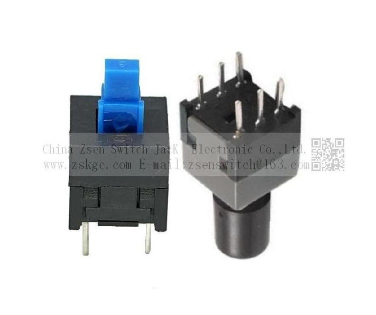 按壓開關立式/電源開關側按/側按式按鍵開關/復位按鈕開關6腳雙排