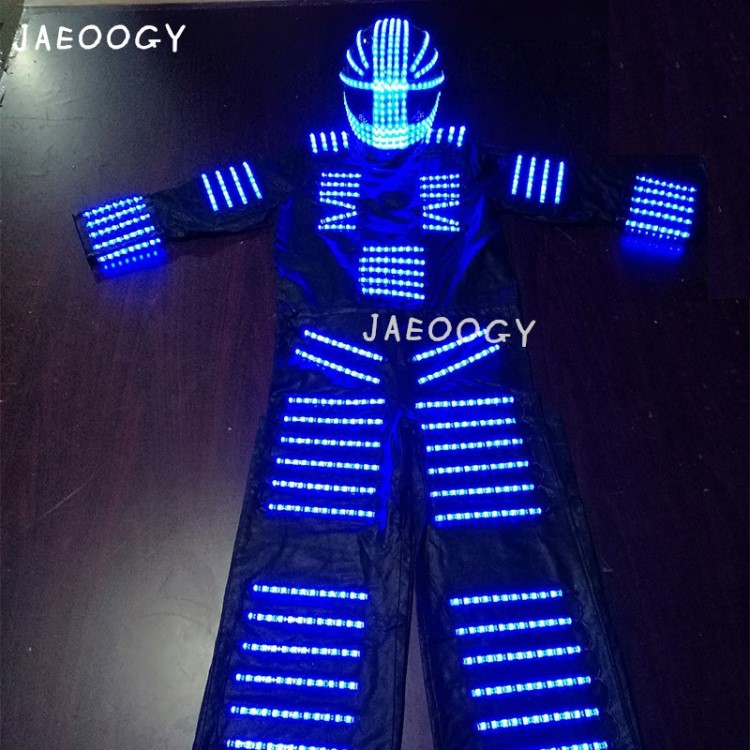 定制創意LED爆閃機器人服裝酒吧夜店發光高蹺激光舞表演舞蹈道具