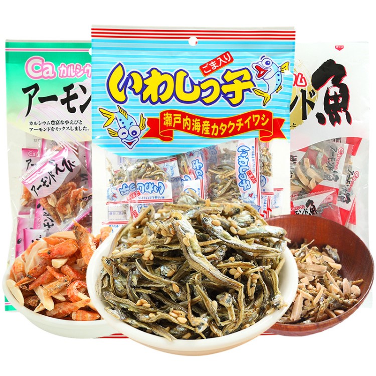 日本泉屋扁桃仁小魚干魚仔蝦干休閑海味點(diǎn)心零食 多口味選擇