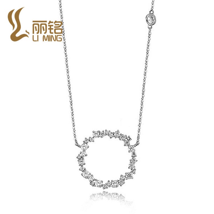 麗銘銀飾 抖音同款s925銀項鏈 韓版海洋鎖骨鏈項飾百搭飾品批發