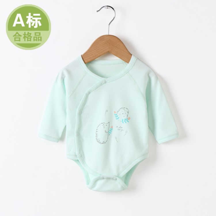 嬰兒草珊瑚棉包屁衣春秋季0-1-3歲幼兒寶寶三角爬服哈衣