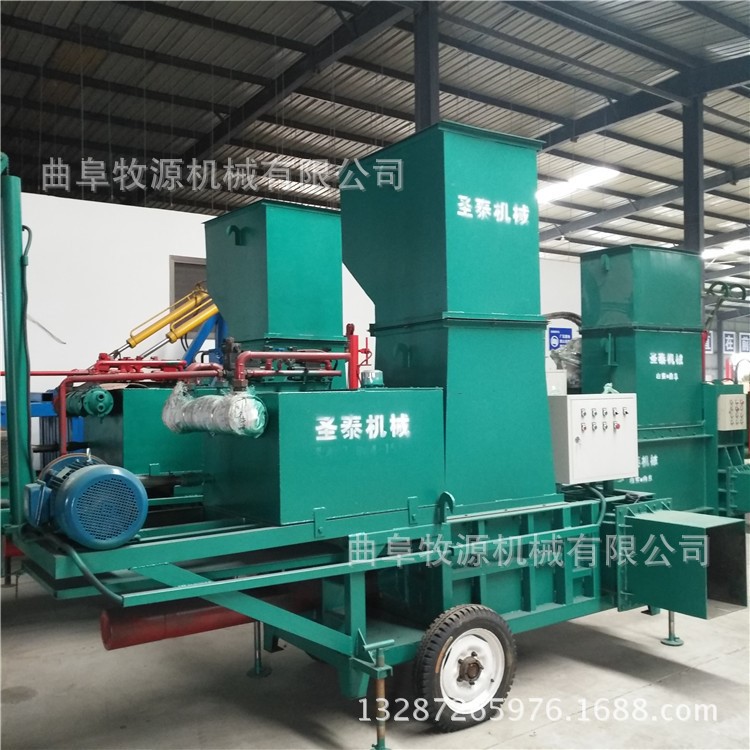 生物質(zhì)燃料壓塊機(jī) 玉米秸稈臥式套袋打包機(jī)質(zhì)保一年