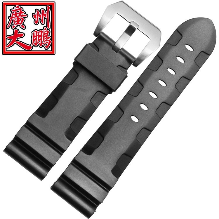 廣州大鵬表帶 硅膠手表帶 男24mm 代用沛那海PAM111 00025