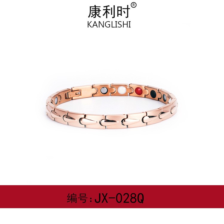 JX028鈦鋼飾品鈦鍺首飾磁石男士手環不銹鋼手鏈女士創意爆款批發