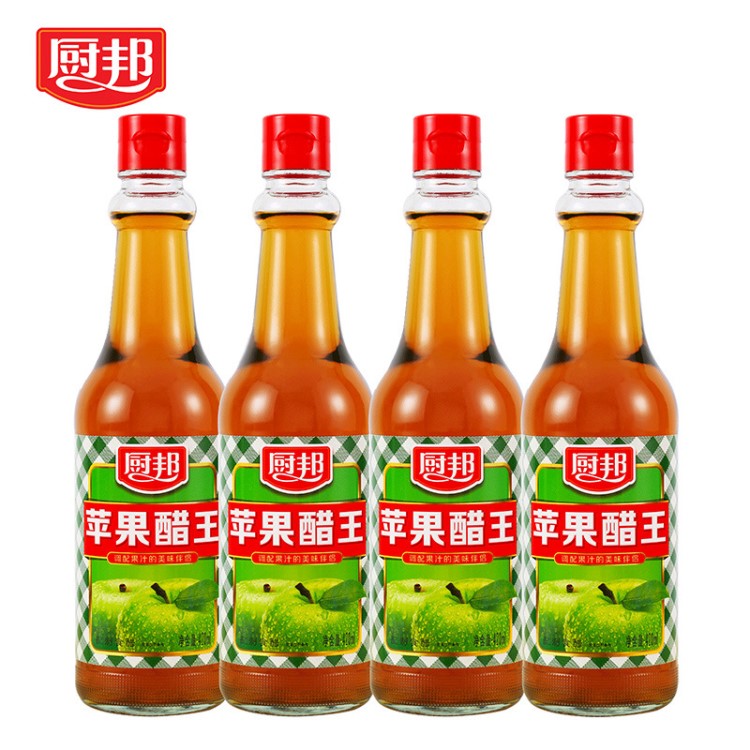 【開胃蘋果醋】廚邦蘋果醋420ml*瓶涼拌即食醋調(diào)果汁泡菜