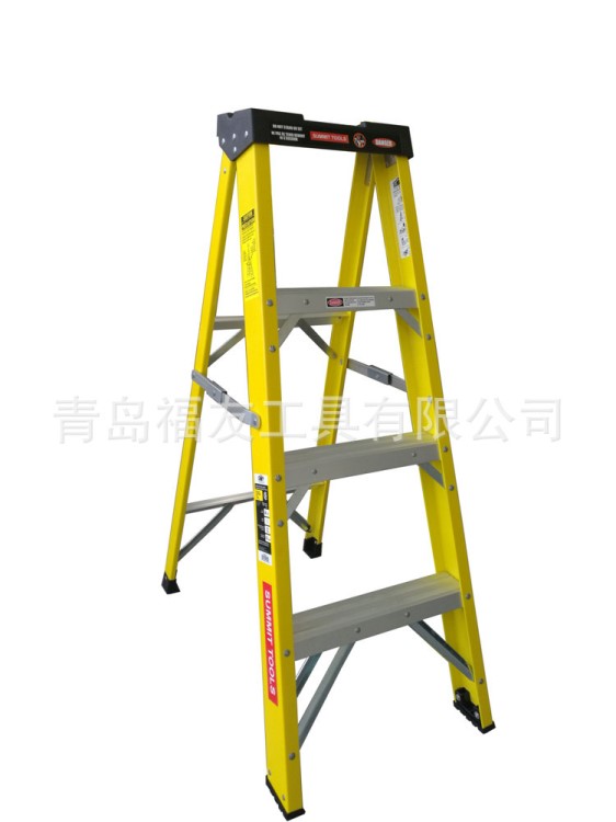 4尺玻璃钢人字梯 绝缘梯 家用折叠梯 1级3步梯 Fiberglass Ladder