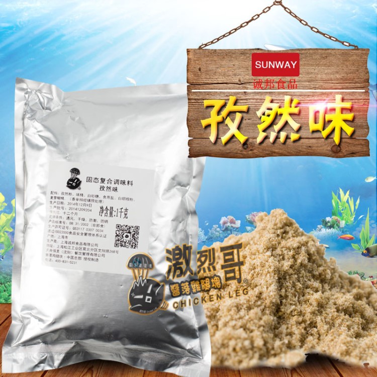 誠(chéng)邦孜然味外撒料撒粉1kg 香酥雞排轟炸大魷魚(yú)調(diào)味品油炸小吃撒料