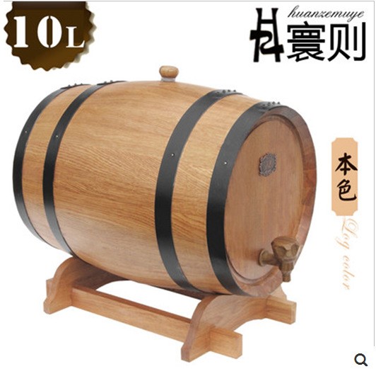 直銷 烘烤橡木桶自釀紅酒葡萄酒桶【工廠】10L升無(wú)膽無(wú)膠家用批發(fā)