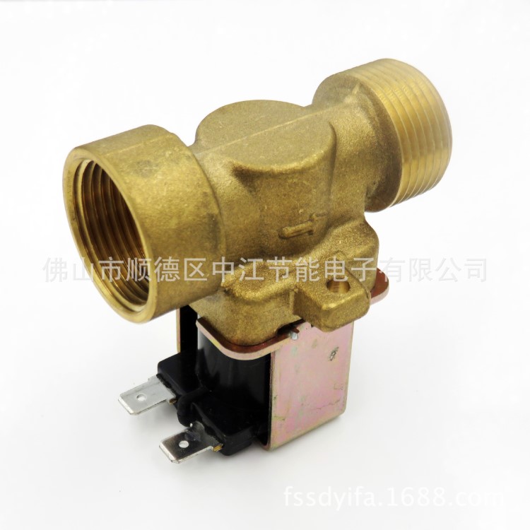6分全銅電磁閥 DC12V常閉進(jìn)水閥 洗衣機(jī)飲水機(jī)電磁閥 3/4接口
