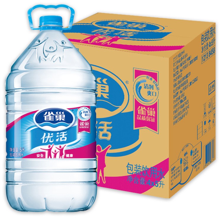 雀巢优活饮用水5L*4瓶 家庭办公桶装水