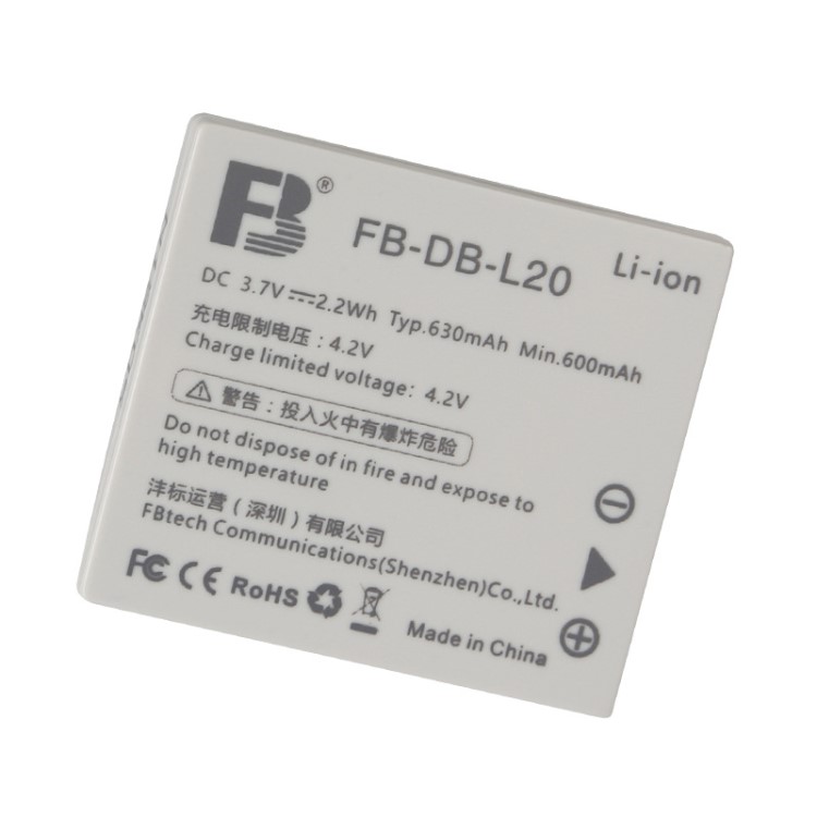 灃標(biāo)DBL20電池適用三洋攝像機(jī)VPC-C1 C4 C5 CG9 CA65 E60 CG65 E6