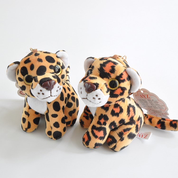 厂家新款直销ayz小豹子毛绒玩具钥匙扣挂件精品小抓机娃娃公仔
