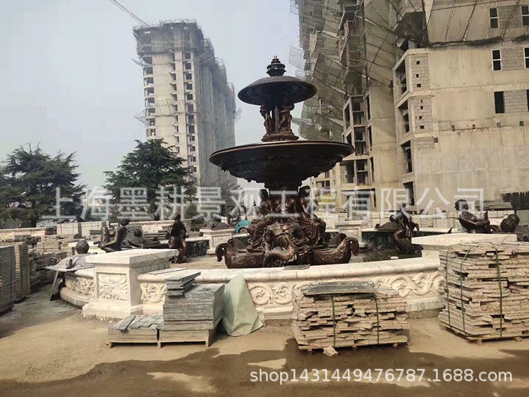 廠家生產鑄銅歐式噴泉雕塑水景別墅花園跌水景庭院噴泉水景可定制