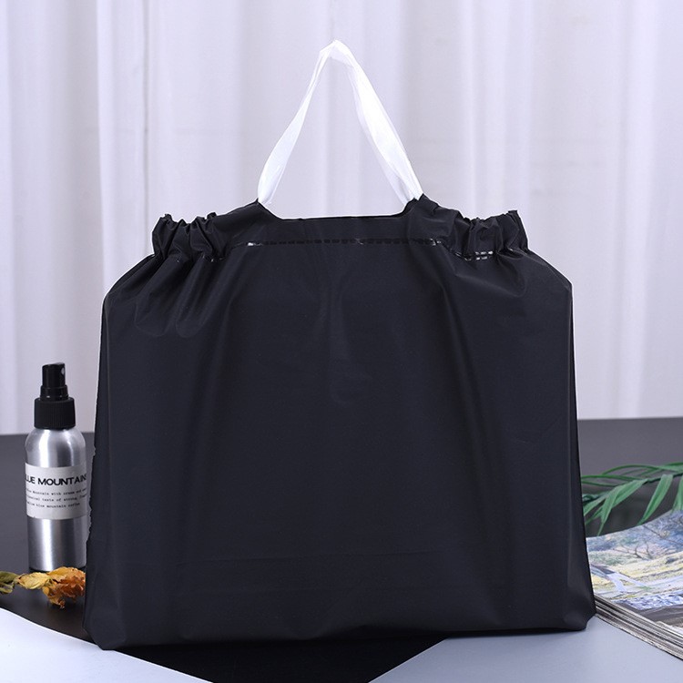 束口外賣(mài)抽繩袋 定制磨砂手挽鞋盒抽繩包裝袋 服裝禮品外賣(mài)快餐袋