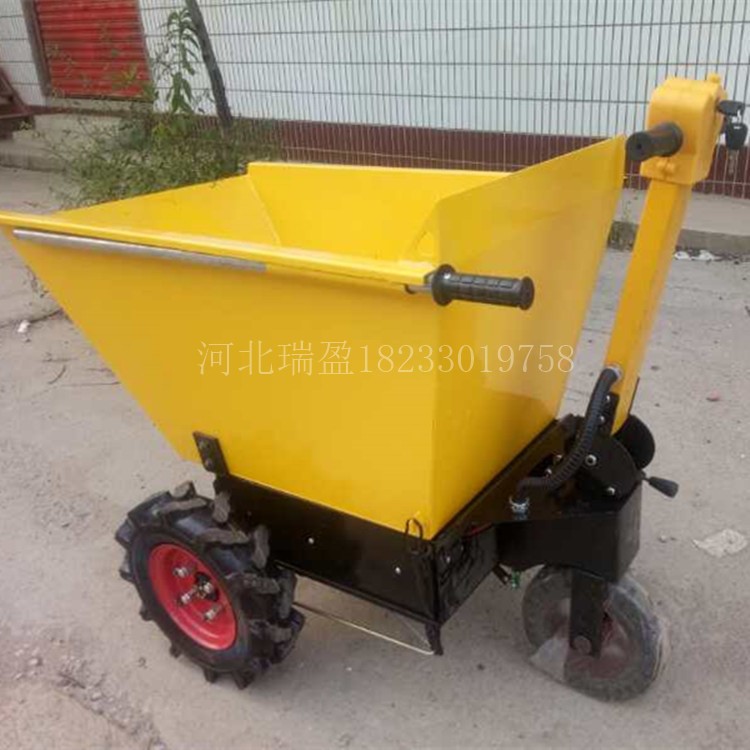 工地電動(dòng)三輪車工程手推灰斗車建筑工地拉料車翻斗進(jìn)電梯實(shí)心輪胎