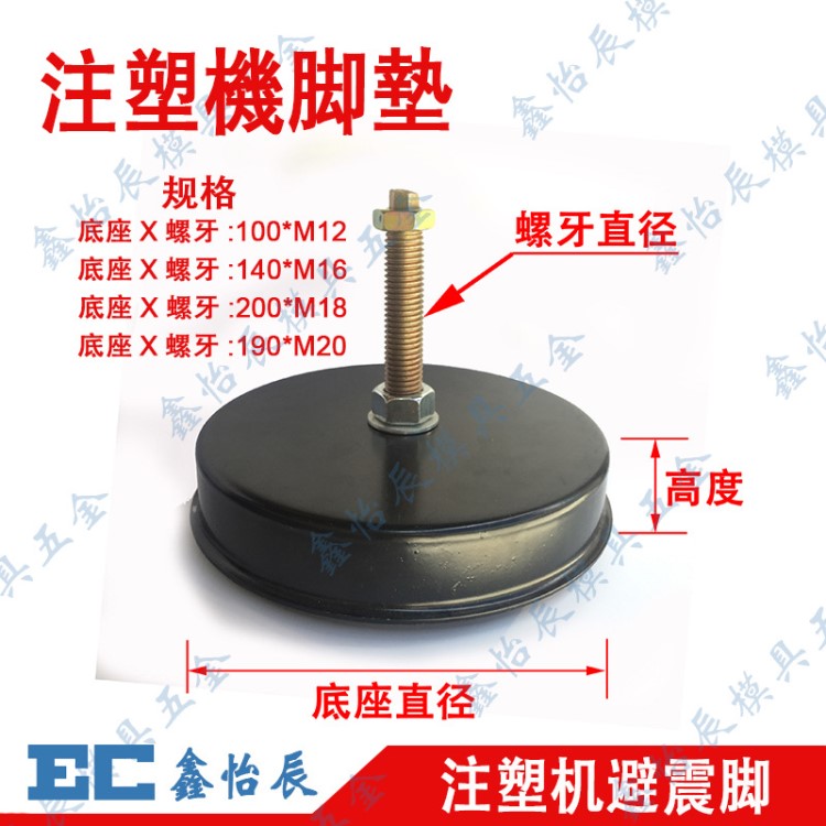 注塑機(jī)腳墊 塑料腳墊 機(jī)械防震腳墊 注塑機(jī)底座 定位腳座 避震腳