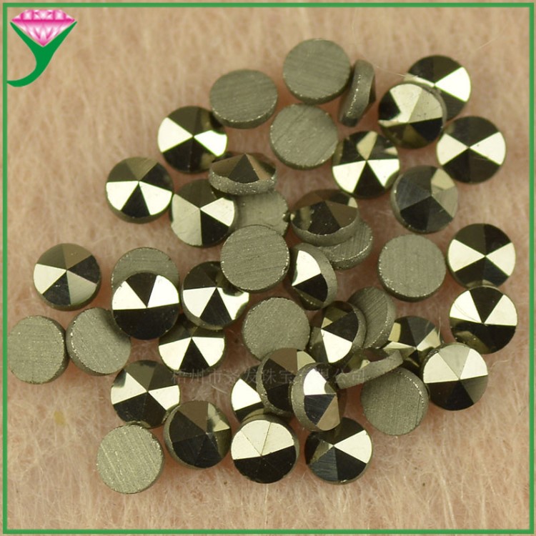 0.8~2mm 圓形馬克賽石 天然古銅色鐵礦石 DIY復古鑲嵌925泰銀配石