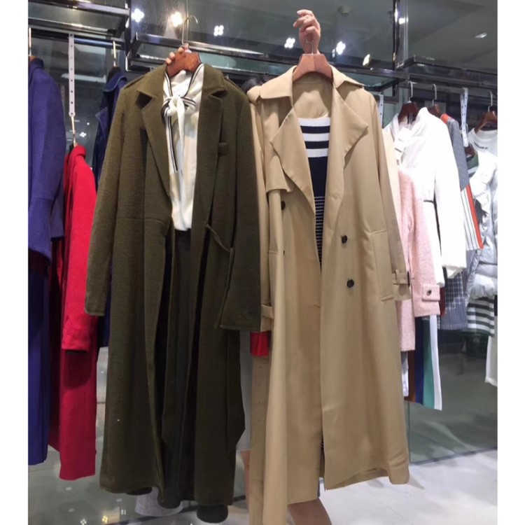 一線品牌折扣女裝走份尾貨馬克華菲 2018新款中長(zhǎng)款羽絨服大毛領(lǐng)
