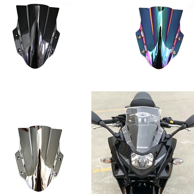 新款gsx250r擋風(fēng) GSX250R風(fēng)擋玻璃前擋風(fēng)導(dǎo)流罩擋風(fēng)板 PC不碎