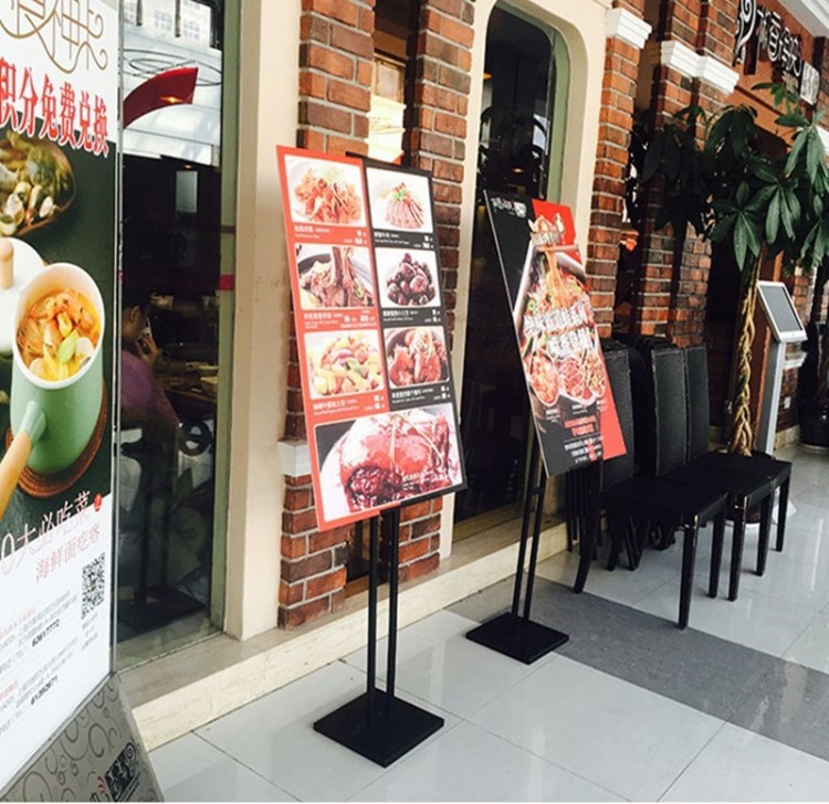 宣傳立式廣告牌斜面展示架室外展架升降支架廣告畫(huà)展覽店鋪海報(bào)