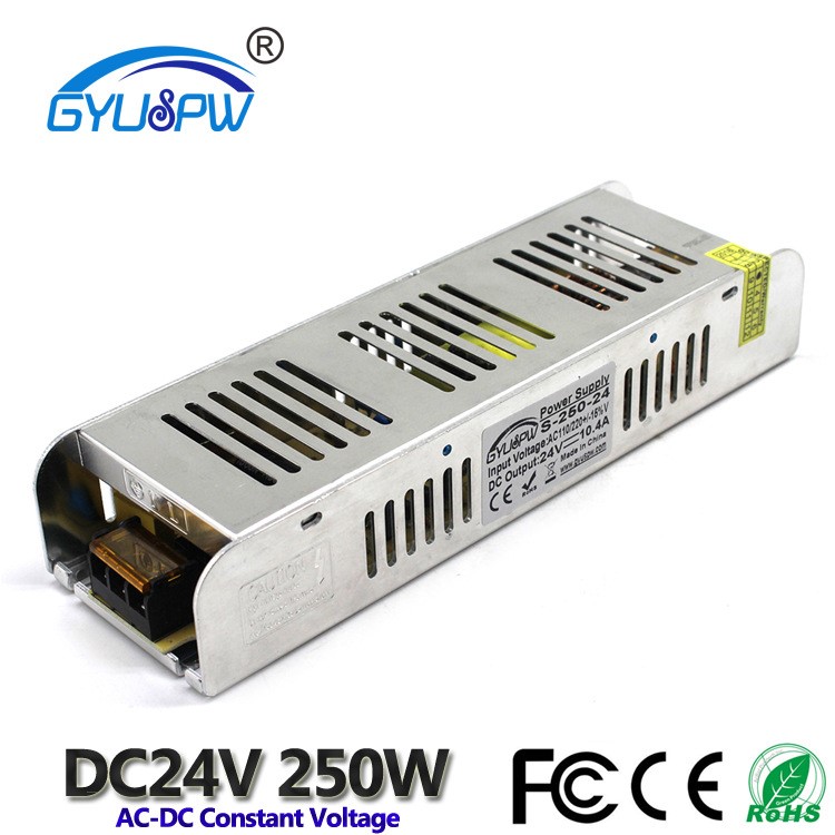 LED开关电源 24V250W内置灯箱电源 DC24V250W广告牌3D打印机电源