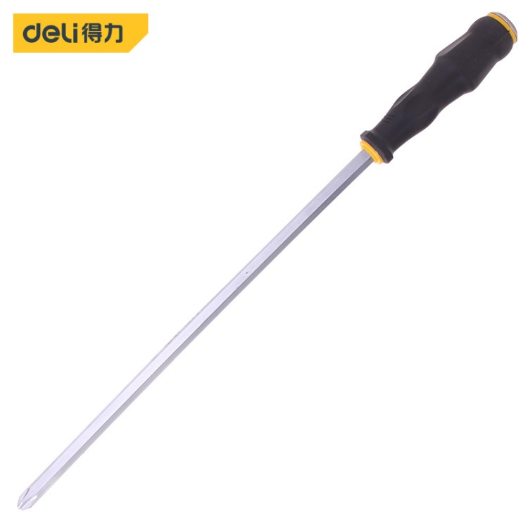 得力工具 (deli) DL627012 十字橡塑柄穿心螺絲批螺絲刀PH4x300mm