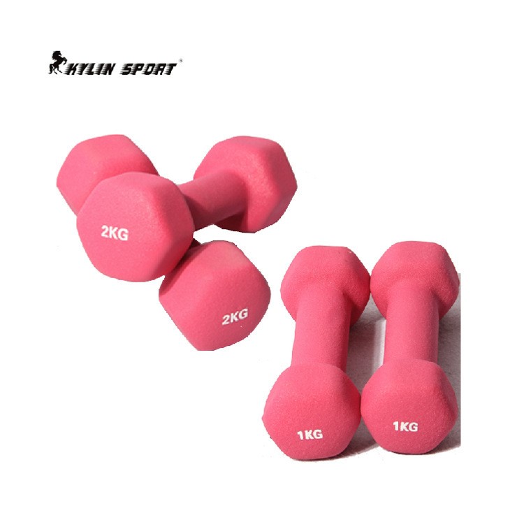 工廠批發1/2kg鄭多燕女/男士浸塑六角啞鈴 家用健身運動器材套裝