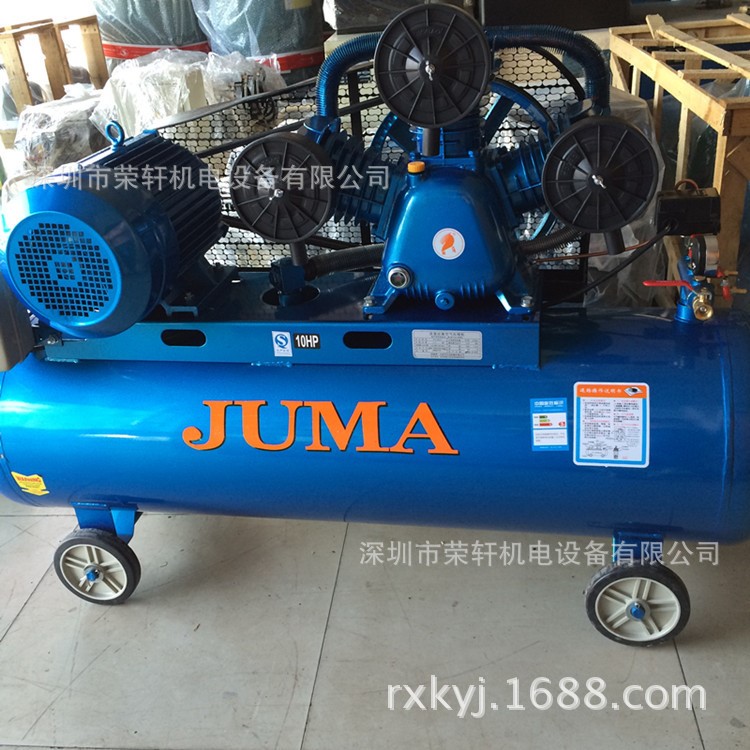 往復(fù)活塞式空氣壓縮機(jī)7.5HP 5.5KW移動式空氣壓縮機(jī)打氣泵